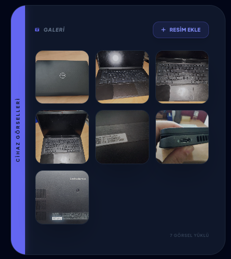 Teknik Servis Takip Programı — Cihazın servisteki fotoğrafları