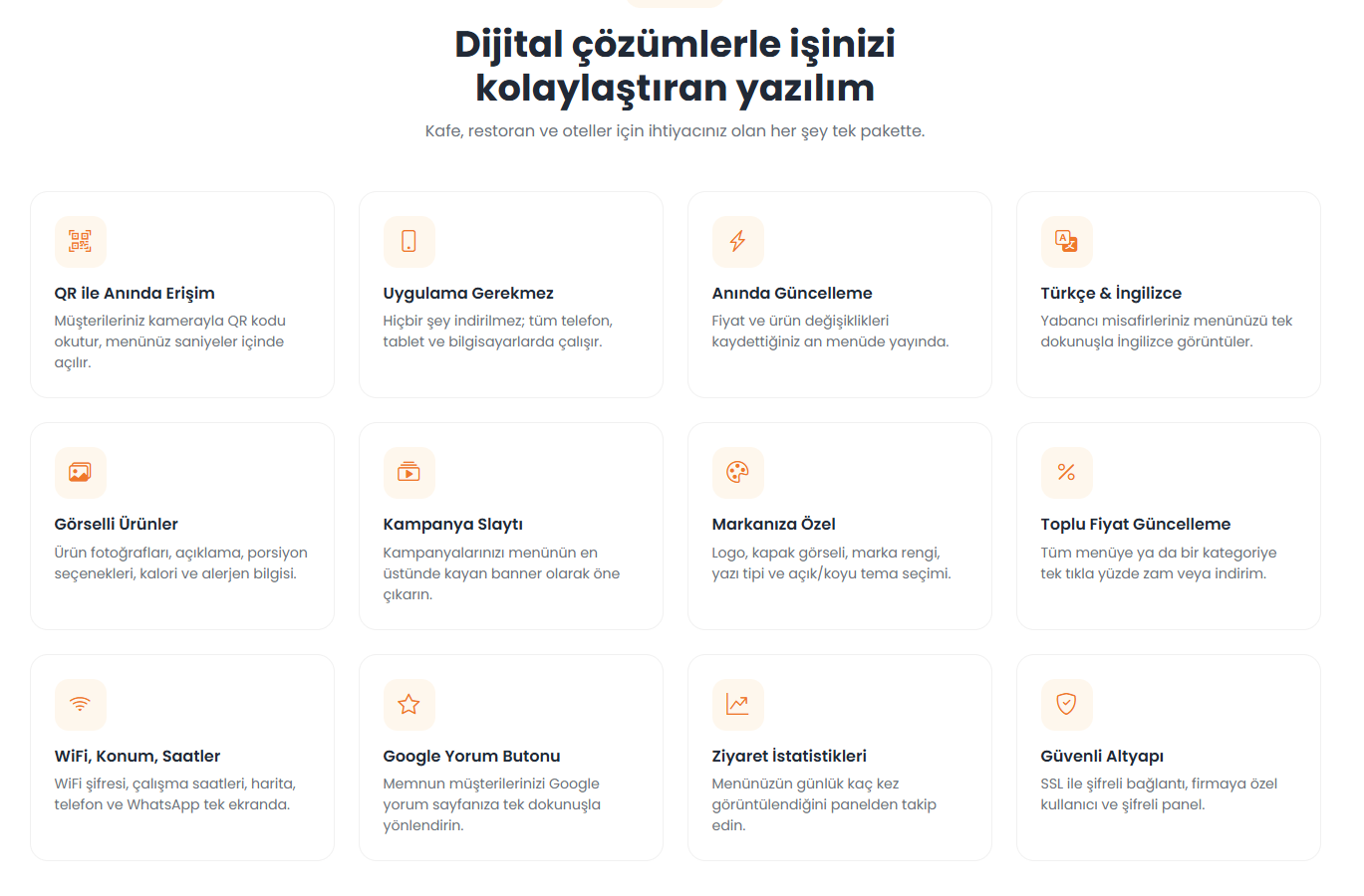 QR Menü — ekran görüntüsü 1