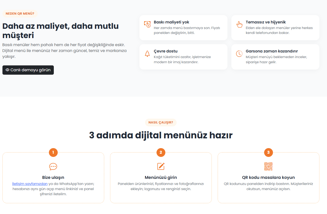 QR Menü — ekran görüntüsü 2