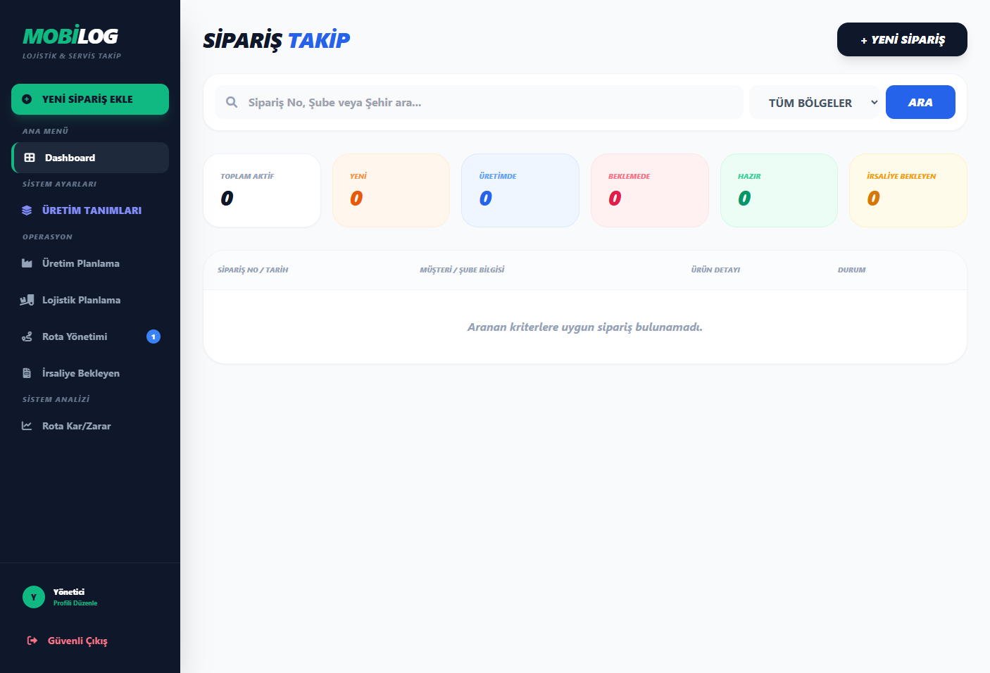 MobiLOG — Ana Ekran